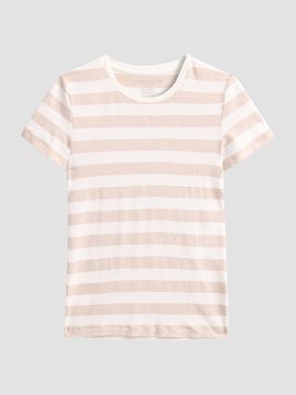Majestic Filatures Women's Soft Touch Stripe Crewneck T-Shirt