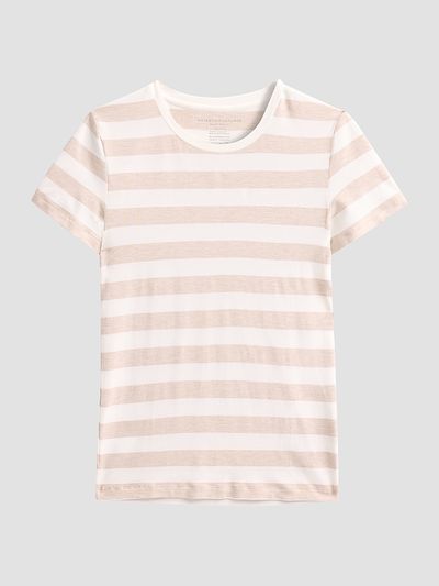 Majestic Filatures Women's Soft Touch Stripe Crewneck T-Shirt