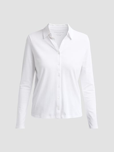 Majestic Filatures Women's Supima Cotton Button-Front Shirt