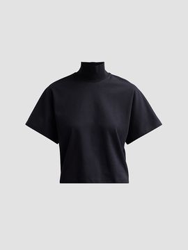 Majestic Filatures Women's Supima Cotton Mock Turtleneck Top