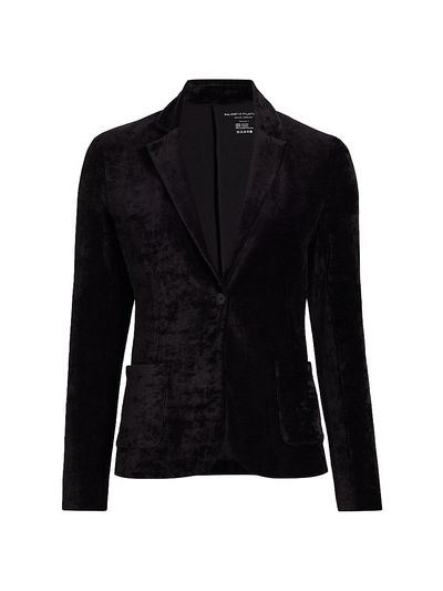 Majestic Filatures Women's Velour One-Button Blazer
