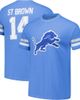 Majestic Threads Men's Majestic Threads Amon-Ra St. Brown Blue Detroit Lions Oversized Player Name & Number T-Shirt  - 1