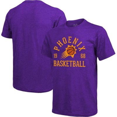 Majestic Threads Men's Majestic Threads Heathered Purple Phoenix Suns Ball Hog Tri-Blend T-Shirt
