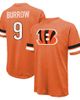 Majestic Threads Men's Majestic Threads Joe Burrow Orange Cincinnati Bengals Name & Number Oversize Fit T-Shirt  - 1