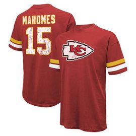 Majestic Threads Men's Majestic Threads Patrick Mahomes Red Kansas City Chiefs Name & Number Oversize Fit T-Shirt 