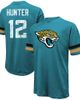 Majestic Threads Men's Majestic Threads Travis Hunter Teal Jacksonville Jaguars 2025 NFL Draft First Round Pick Oversized T-Shirt  - 1