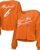 Majestic Threads Women's Majestic Threads Baker Mayfield Orange Tampa Bay Buccaneers Off-Shoulder Script Name & Number V-Neck T-Shirt  - 1