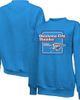 Majestic Threads Women's Majestic Threads Blue Oklahoma City Thunder Classic Tri-Blend Pullover Sweatshirt  - 1