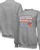 Majestic Threads Women's Majestic Threads Gray New York Knicks Classic Tri-Blend Pullover Sweatshirt  - 1