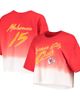 Majestic Threads Women's Majestic Threads Patrick Mahomes Red/White Kansas City Chiefs Dip-Dye Player Name & Number Crop Top  - 1
