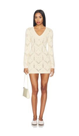 MAJORELLE MAJORELLE Carlota Pointelle Sweater Dress
