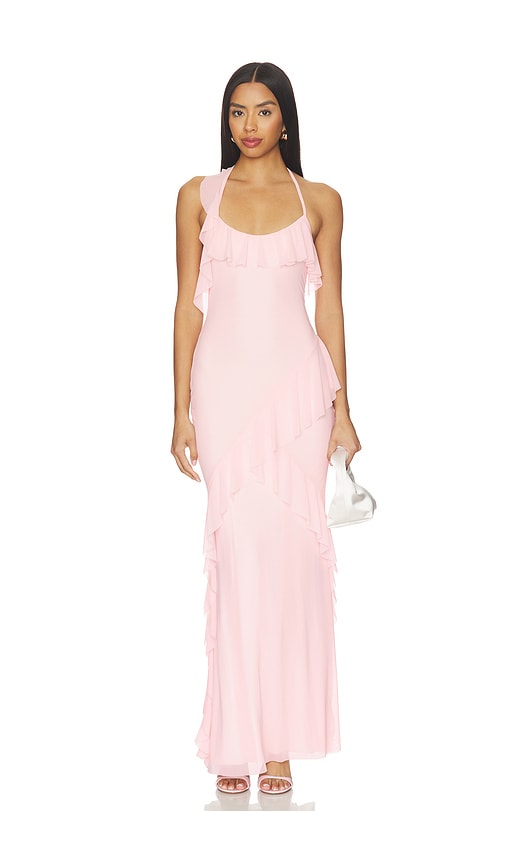 maxi dress for 5 feet Rare London Women's Butter Yellow Curved Drop Waist Maxi Dress 8