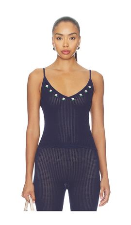 MAJORELLE MAJORELLE Lucassia Textured Embroidered Tank