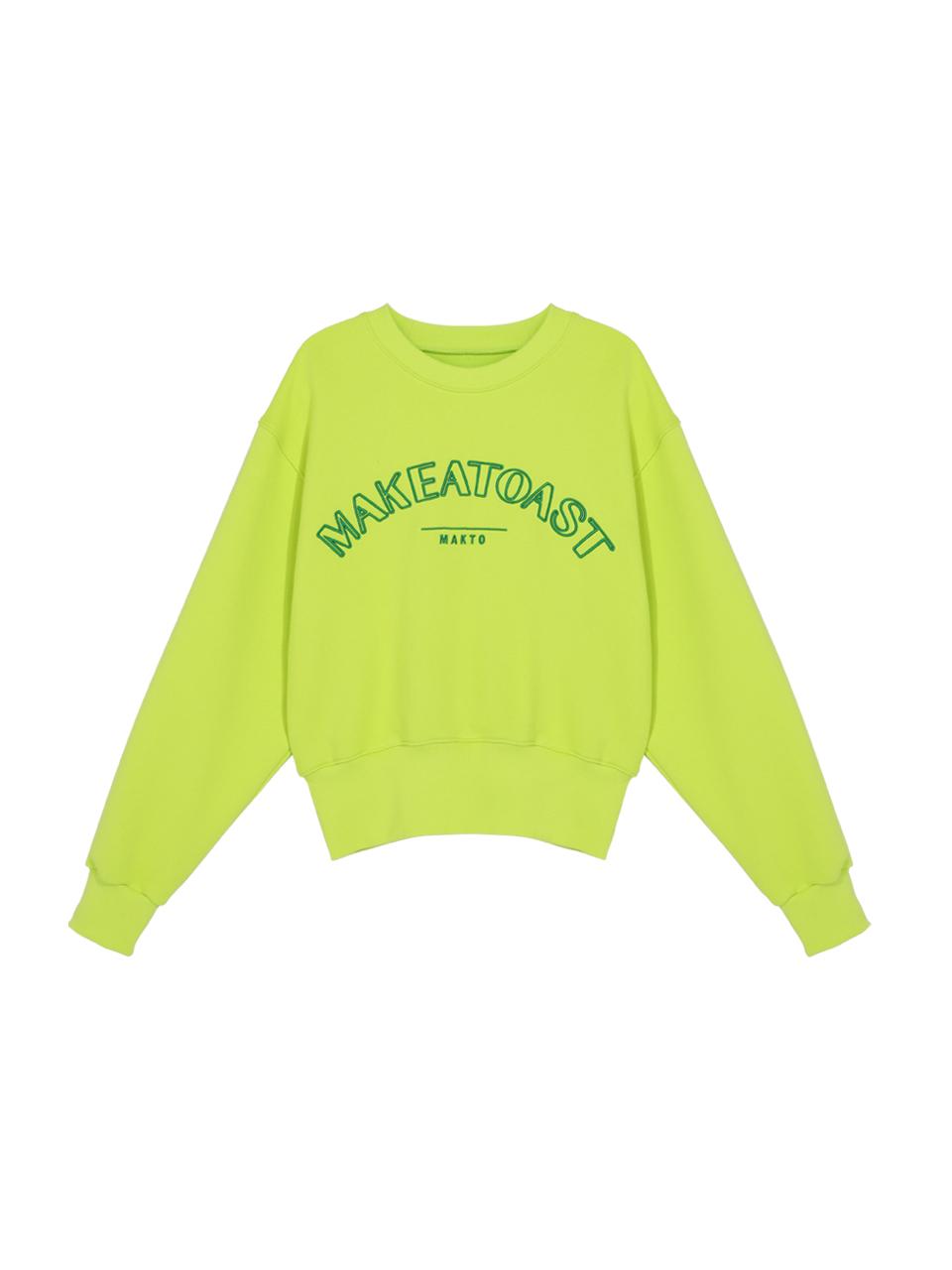 MAKE A TOAST CLASSIC LOGO SWEATSHIRTS LIME MBCSTO015YE