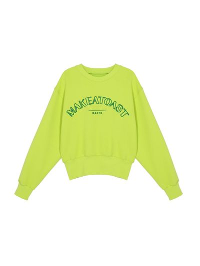MAKE A TOAST CLASSIC LOGO SWEATSHIRTS LIME MBCSTO015YE