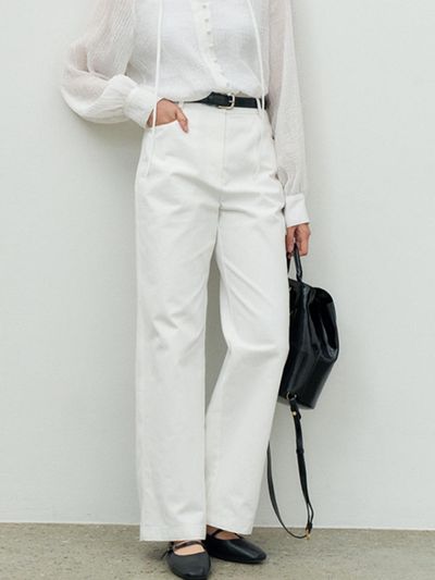 MAKE A TOAST Classic Straight Cotton Denim Pants [Beige] (MBESPA009WH)