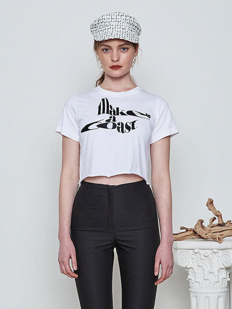 MAKE A TOAST CROP LOGO T-SHIRTS BLACK MTBBSTP00532