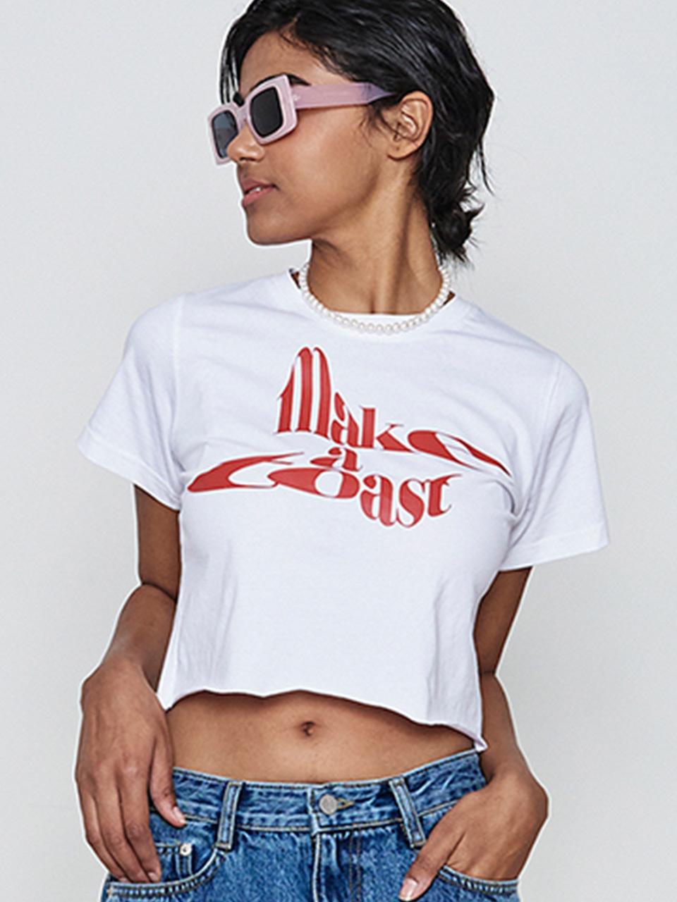 MAKE A TOAST CROP LOGO T-SHIRTS RED MTBBSTP00542