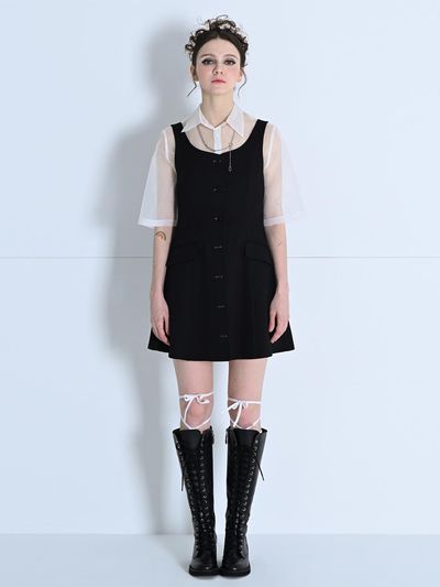 MAKE A TOAST LAYERED DRESS JACKET BLACK MBCSJK003BK