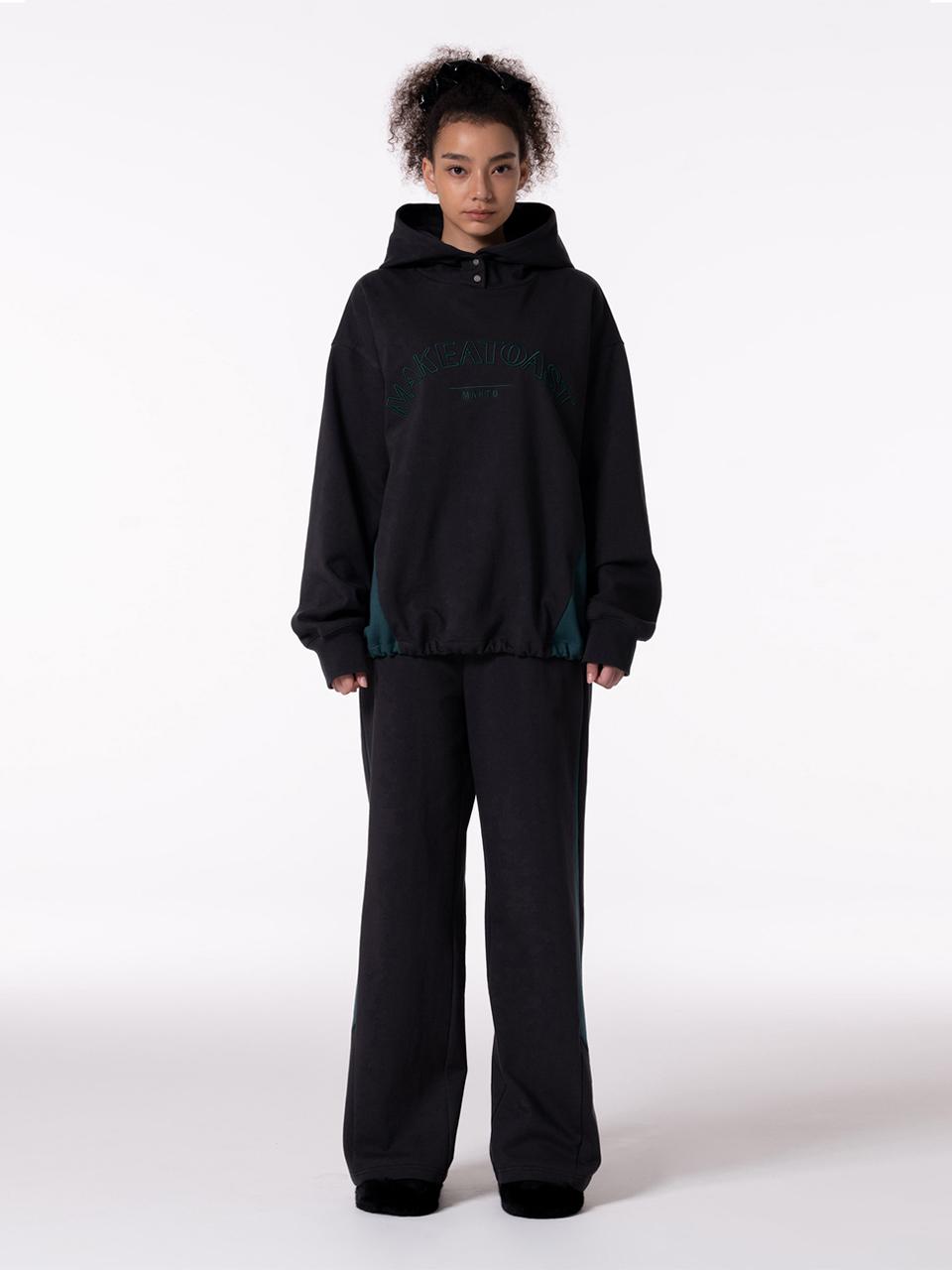 MAKE A TOAST LOGO EMBROIDERY COLOR SCHEME TRAINING PANTS - GRAY