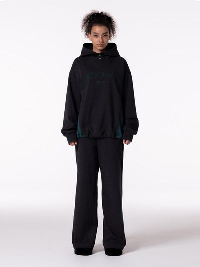 MAKE A TOAST LOGO EMBROIDERY COLOR SCHEME TRAINING PANTS - GRAY