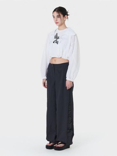 MAKE A TOAST SIDE SHIRRING JOGGER PANTS GRAY MBCSPA005GR