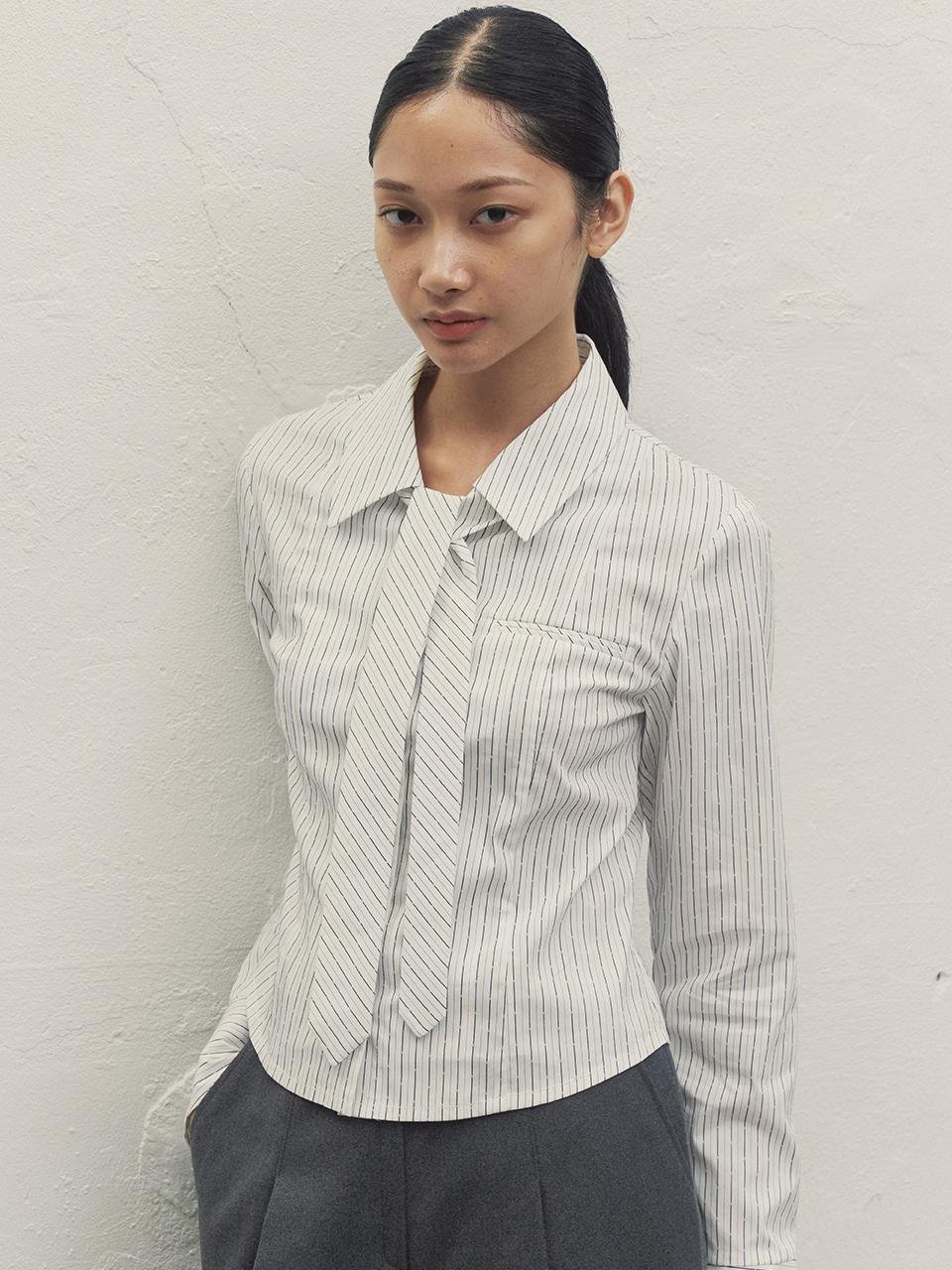 MAKE A TOAST SLIM FIT TIE SHIRT STRIPE MBDFTO002ST