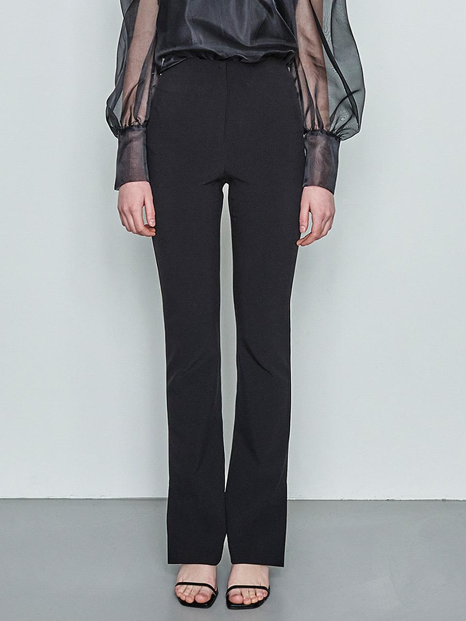 MAKE A TOAST SLIM SLIT PANTS BLACK MTBBSPA01002