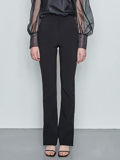 MAKE A TOAST SLIM SLIT PANTS BLACK MTBBSPA01002