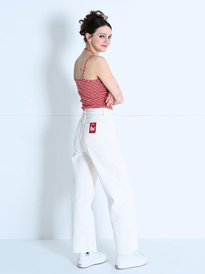 MAKE A TOAST WHITE DENIM PANTS WHITE MTBBSPA01801