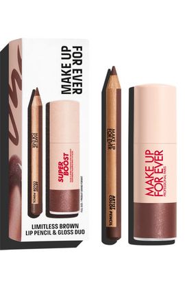 Make Up For Ever Make Up For Ever Limitless Brown Lip Liner & Lip Gloss Kit $39 Value 