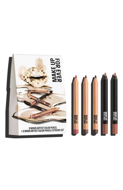 Make Up For Ever Make Up For Ever Mini Artist Color Pencil Original & Extreme Lip Liner 5-Piece Set $66 Value