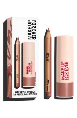 Make Up For Ever Make Up For Ever Wherever Walnut Lip Liner & Lip Gloss Kit $39 Value 