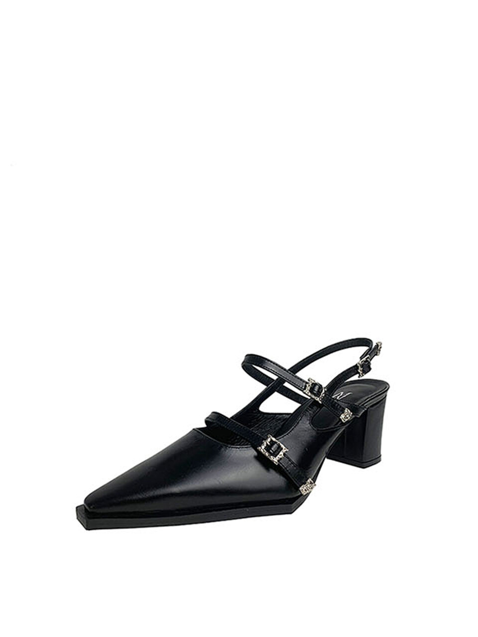 MakMade Mood Still Stone Three Strap Slingback_Black