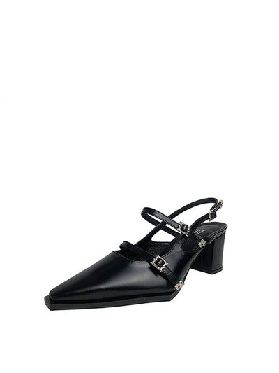 MakMade Mood Still Stone Three Strap Slingback_Black