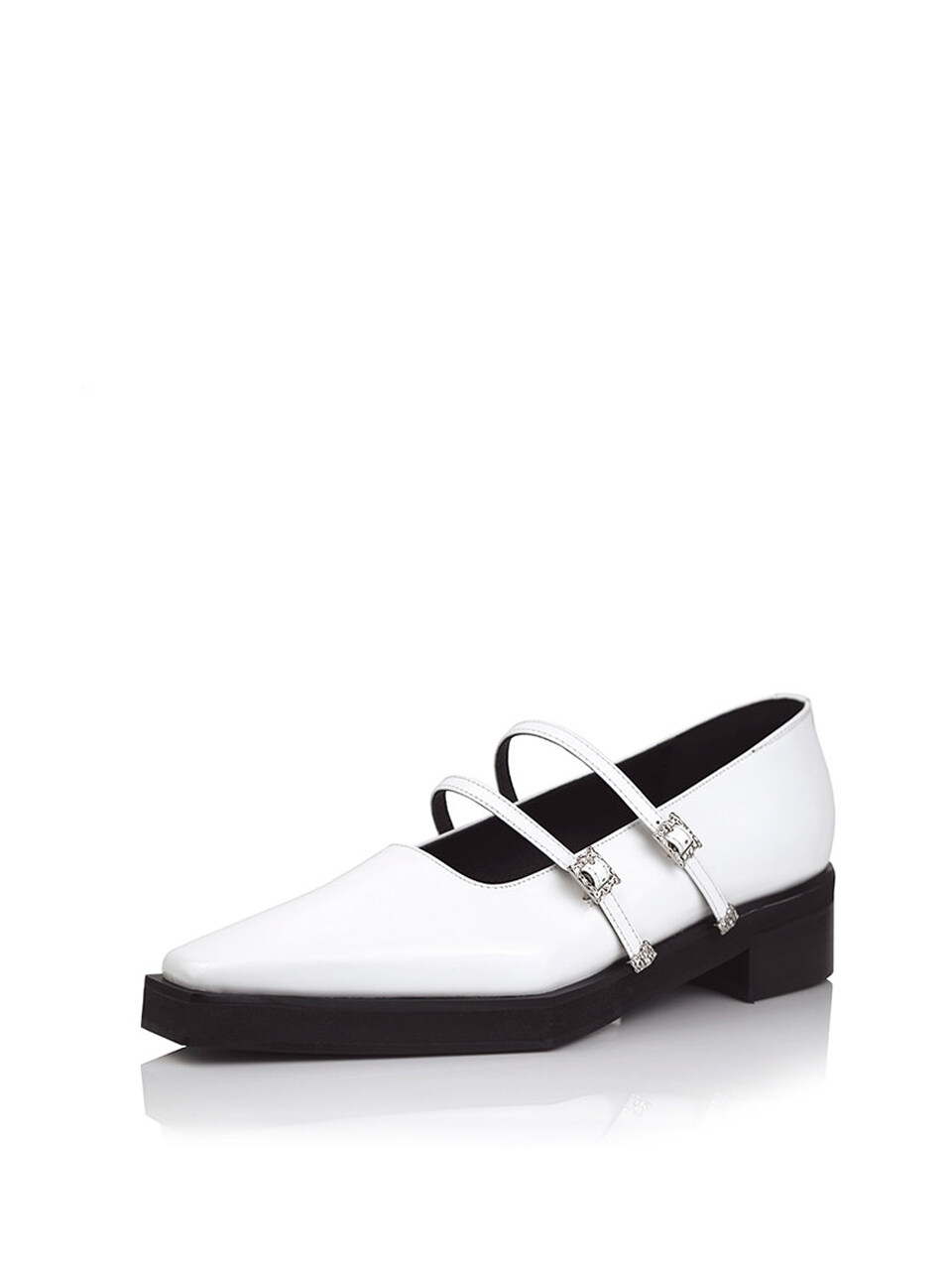 MakMade Ore Two Strap Buckle Loafer_White