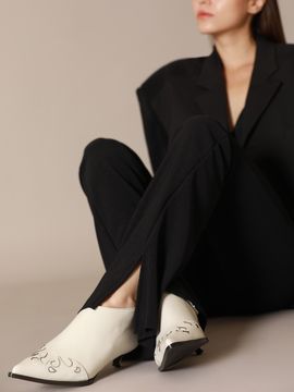 MakMade Shadow Laser Booties - Off White