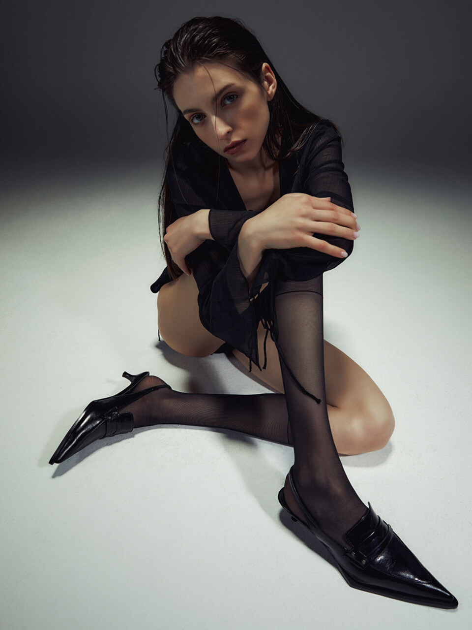 MakMade Stud Slingback_Black