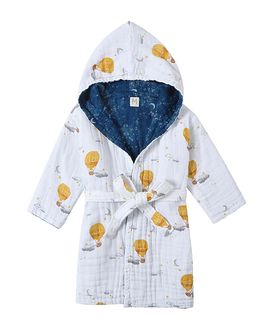 Malabar Baby Malabar Baby Unisex Hooded Reversible Muslin Robe