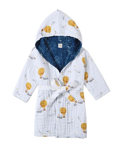 Malabar Baby Malabar Baby Unisex Hooded Reversible Muslin Robe