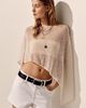 Malai Liceo Knitted Sheer Poncho - 1