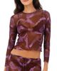 Malai Malai Brush Flame Sleek Mesh Top - 1