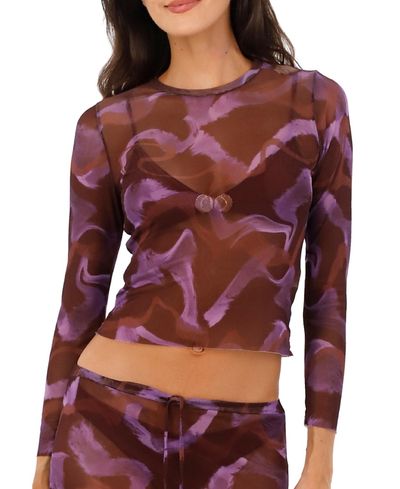 Malai Malai Brush Flame Sleek Mesh Top