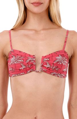 MALAI MALAI Tropical Wine Bruma V-Wire Bikini Top 