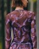 Malai Sleek Mesh Long Sleeve Top - 2