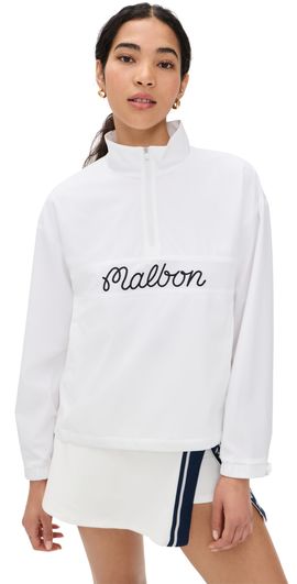 Malbon Golf Malbon Golf Cross Court Windbreaker White