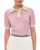 Malbon Golf Malbon Golf Mikayla Wool Knit Polo Pull Over Dusty Rose - 1
