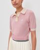 Malbon Golf Malbon Golf Mikayla Wool Knit Polo Pull Over Dusty Rose - 2