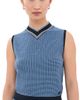 Malbon Malbon Ami Mock Neck Sweater Vest Vintage Indigo - 1