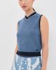 Malbon Malbon Ami Mock Neck Sweater Vest Vintage Indigo - 2